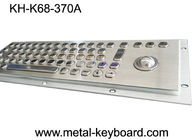 ट्रैकबॉल / स्टेनलेस स्टील कियोस्क कीबोर्ड के साथ 70 कुंजी औद्योगिक धातु कंप्यूटर कीबोर्ड